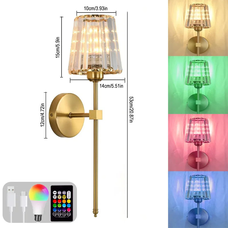 LED RGB Rechargeable Wall Lamp