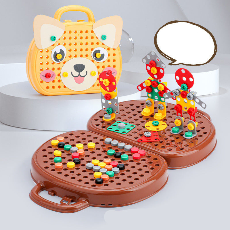 Cross-border assembly toolbox baby puzzle